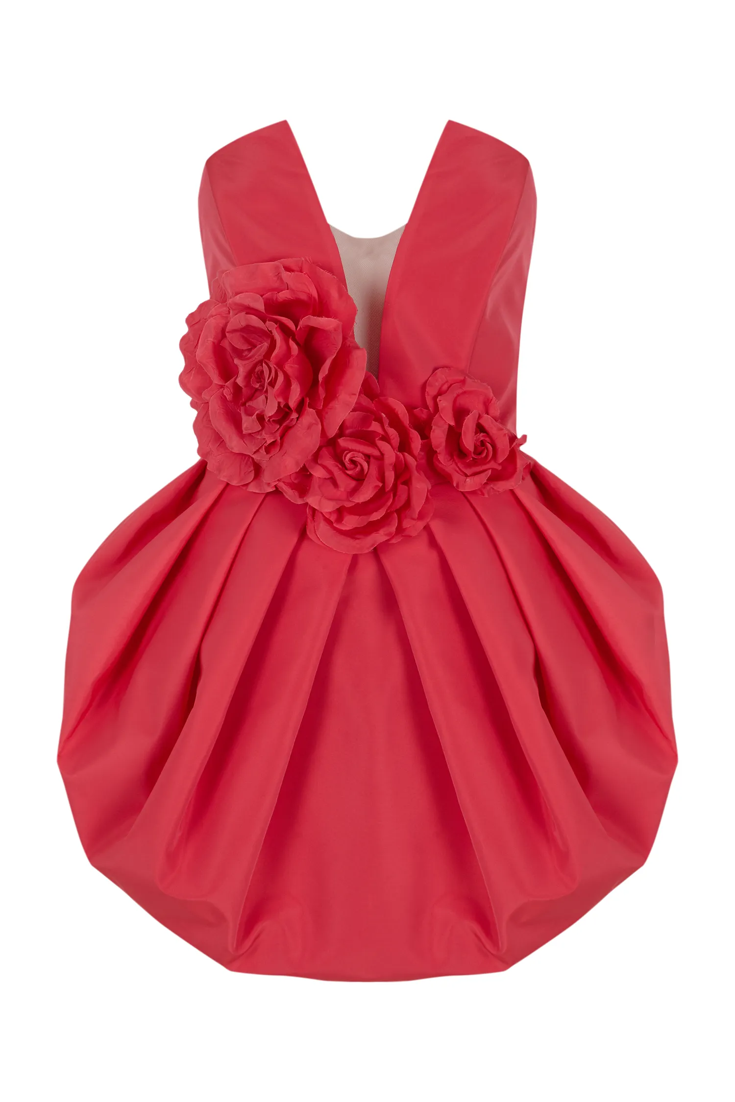 vestido globo coral flor