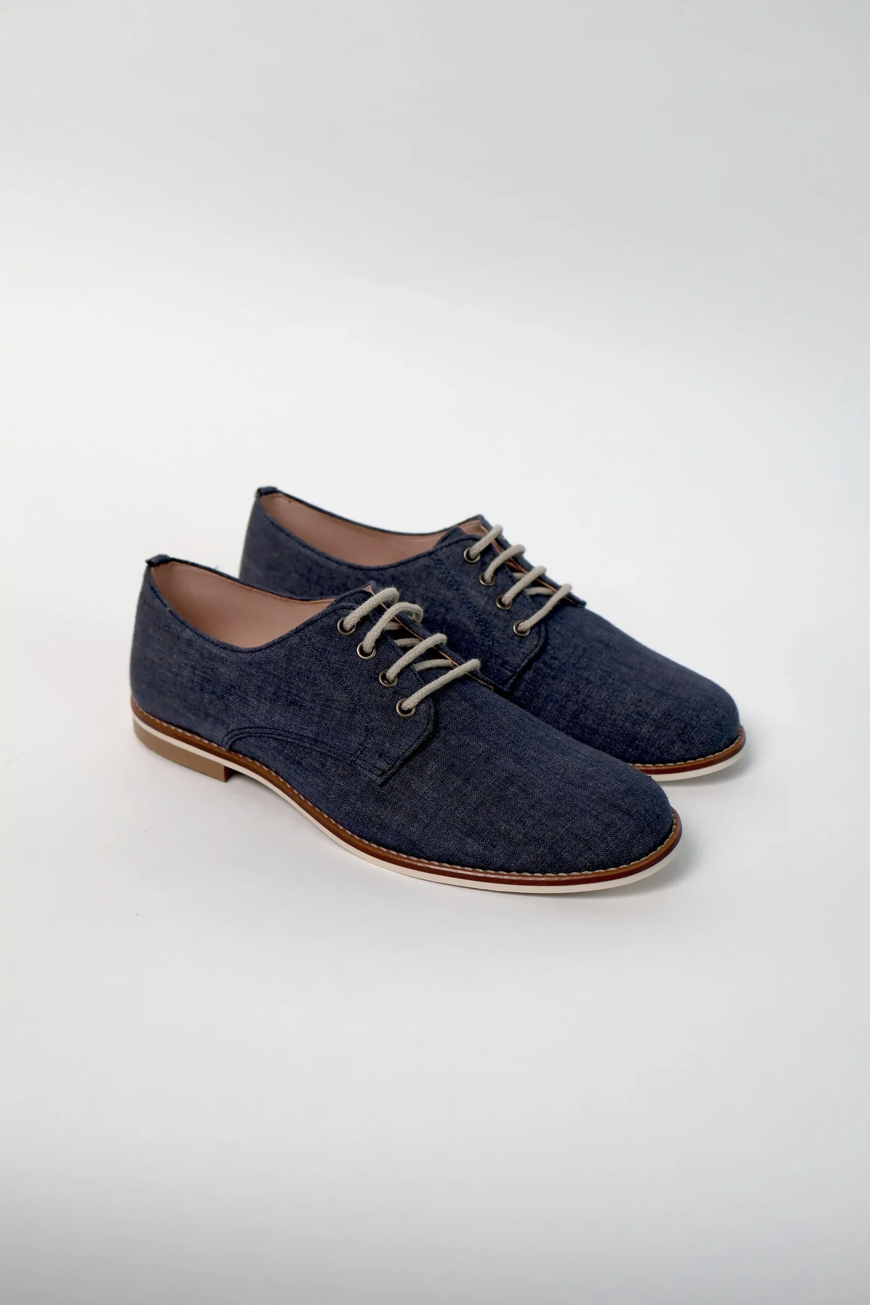 Navy Side Fabric Blucher